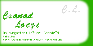 csanad loczi business card
